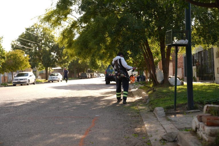 Despliegan un operativo integral de limpieza y mantenimiento en el barrio Rucci