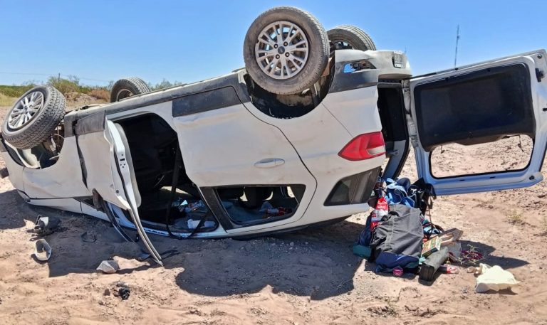 Vuelco en la ruta provincial 20: dos viajeros fueron trasladados al hospital de General Acha