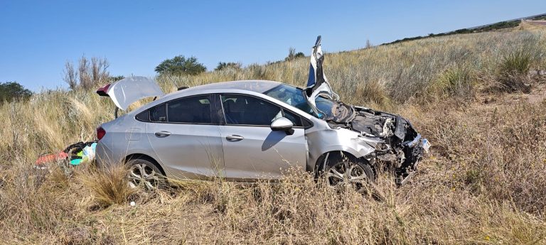 Accidente en la Ruta 154: un nene de tres años resultó herido tras un choque por alcance