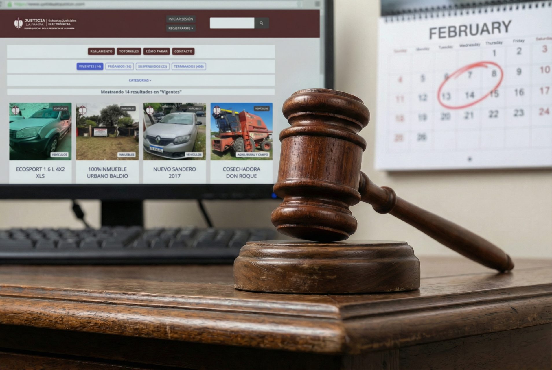 Remates judiciales en febrero: subastan inmuebles y vehículos en Pico y Santa Rosa