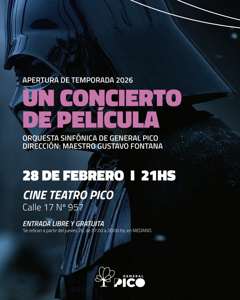 La Orquesta Sinfónica de General Pico inaugura su temporada 2026 con música de cine