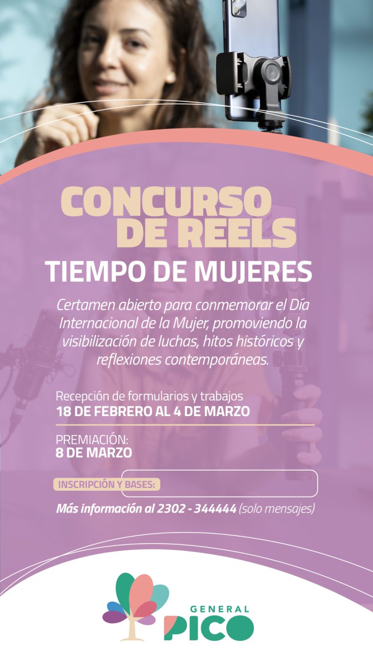 “Tiempo de Mujeres”: lanzan un concurso de reels en General Pico por el 8M