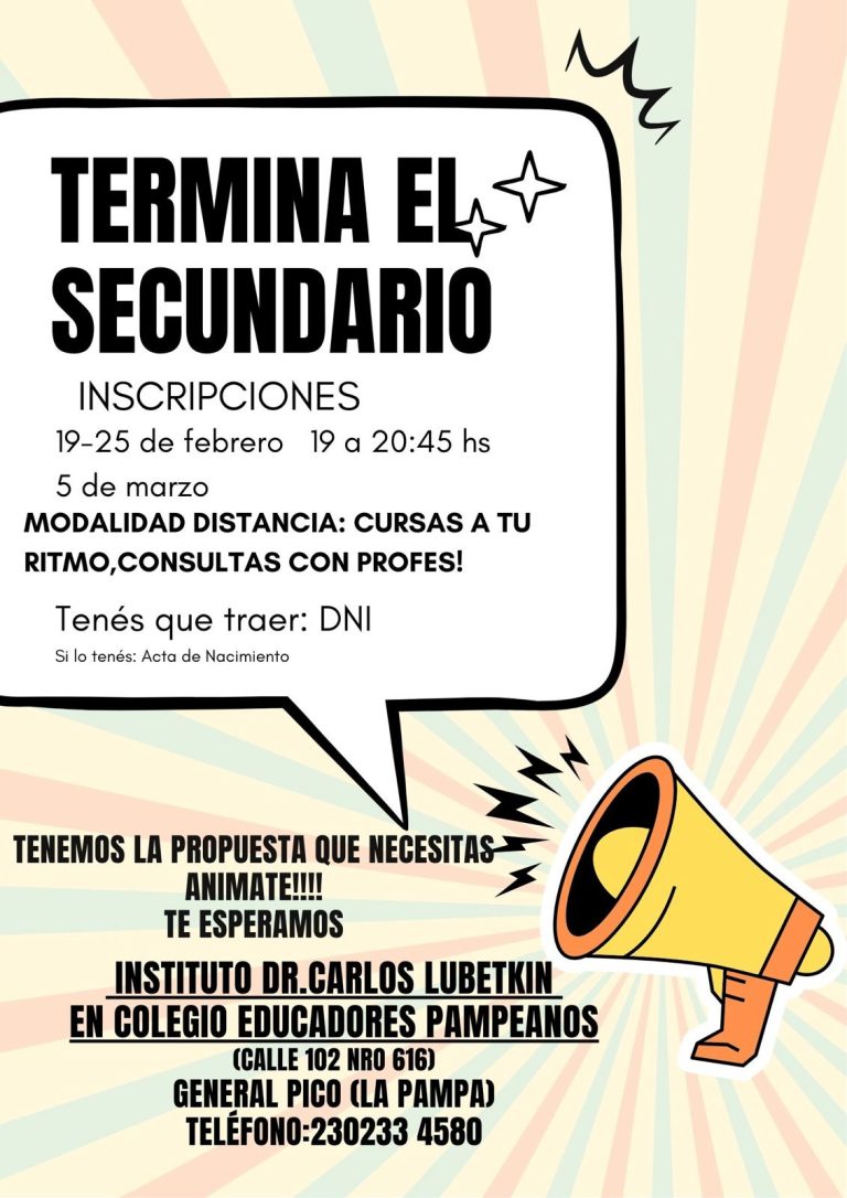 El Instituto Dr. Carlos Lubetkin abre la inscripción para finalizar el secundario con una propuesta flexible