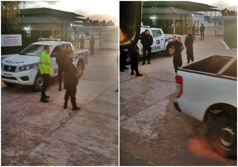 Trenel: fuerte custodia policial en los portones del frigorífico tras los despidos masivos