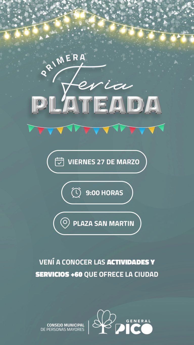 Organizan la Primera Feria Plateada en General Pico para promover la participación de las personas mayores