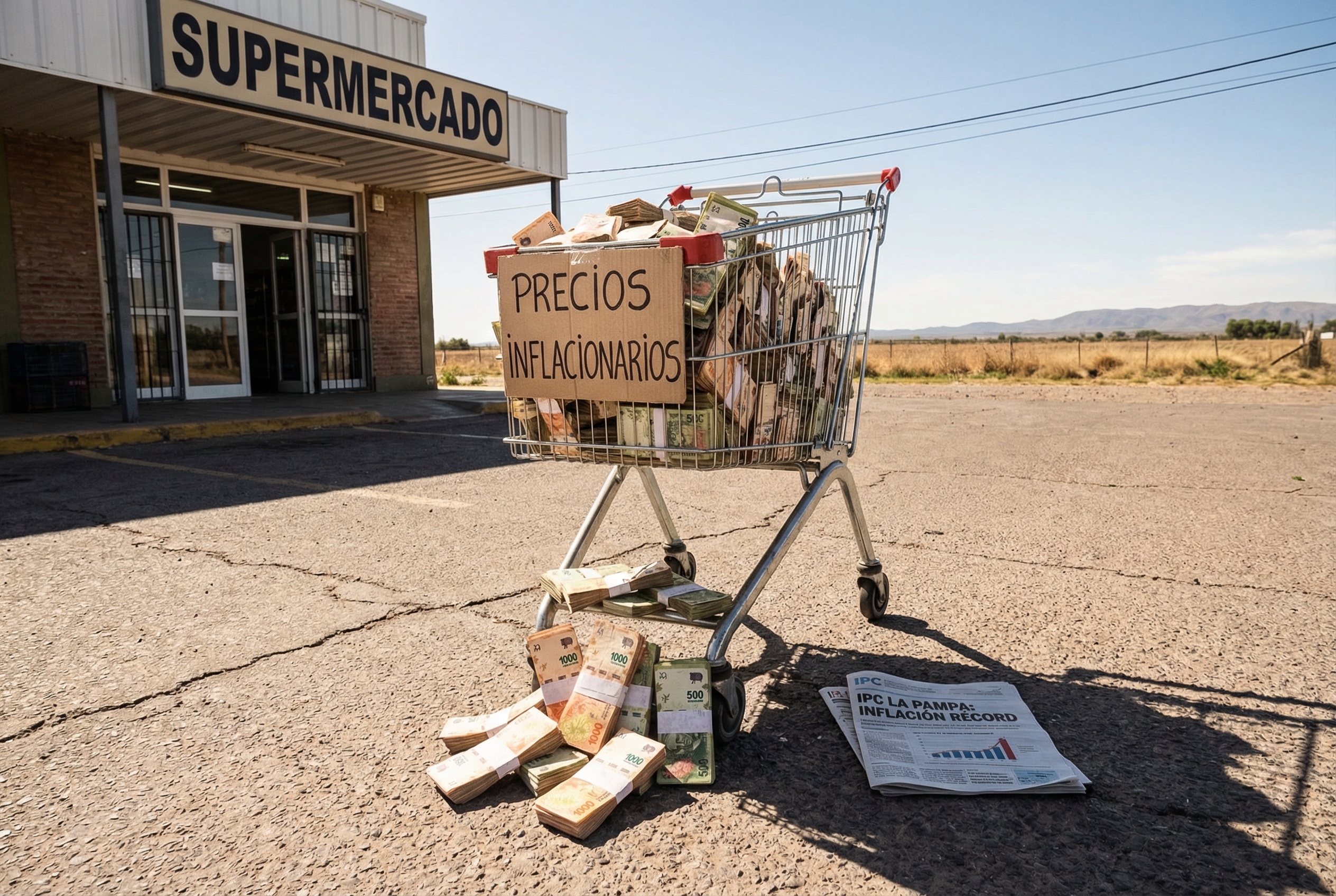 La inflación nacional de febrero fue del 2,9% y en la región Pampeana alcanzó el 3,0% (Imagen ilustrativa IA - infopico.com)