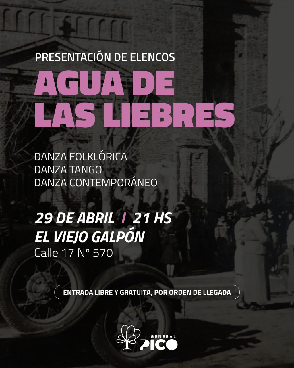 General Pico celebra el Día Internacional de la Danza con el espectáculo “Agua de las Liebres”