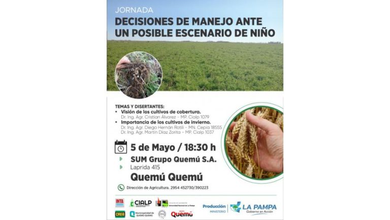 Organizan una jornada en Quemú Quemú para preparar al sector agropecuario ante la llegada de “El Niño”