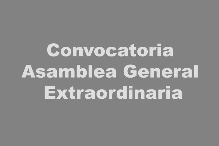 Convocatoria Asamblea General Extraordinaria – Asociación Club Social