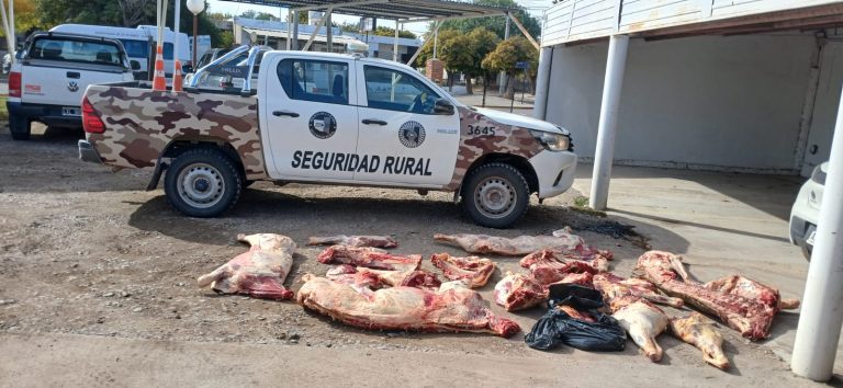 Decomisaron y quemaron más de 400 kilos de carne transportada de forma irregular en una camioneta