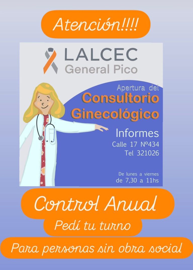 LALCEC General Pico anuncia la apertura de su consultorio ginecológico para personas sin obra social