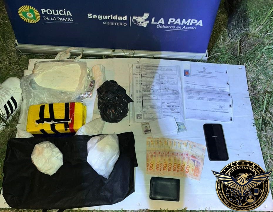 Megaoperativo en La Pampa: desarticulan una banda narco con más de tres kilos de cocaína de máxima pureza