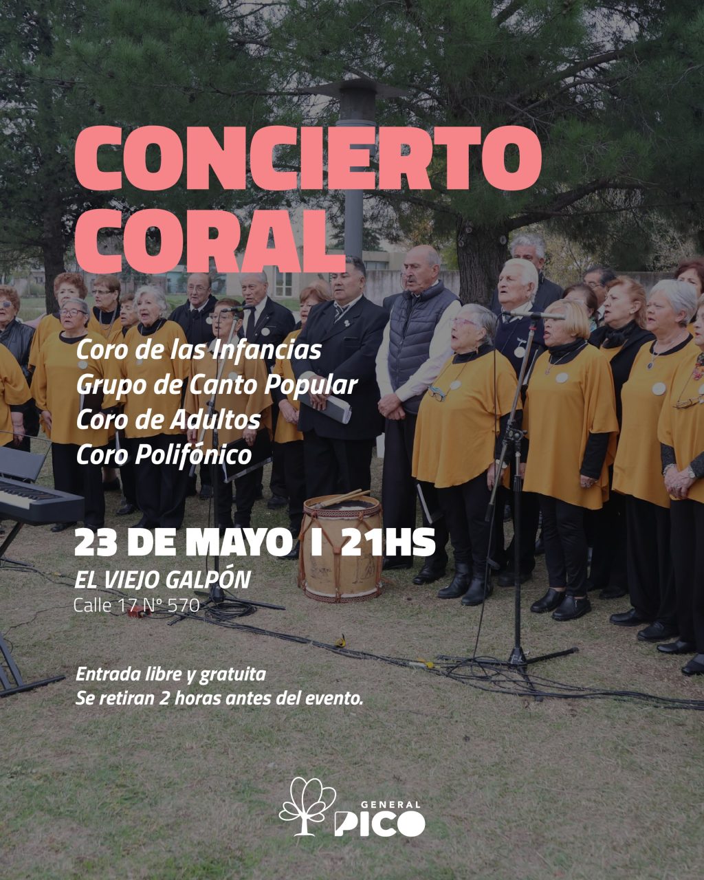 General Pico: Los coros municipales ofrecerán un concierto gratuito en El Viejo Galpón