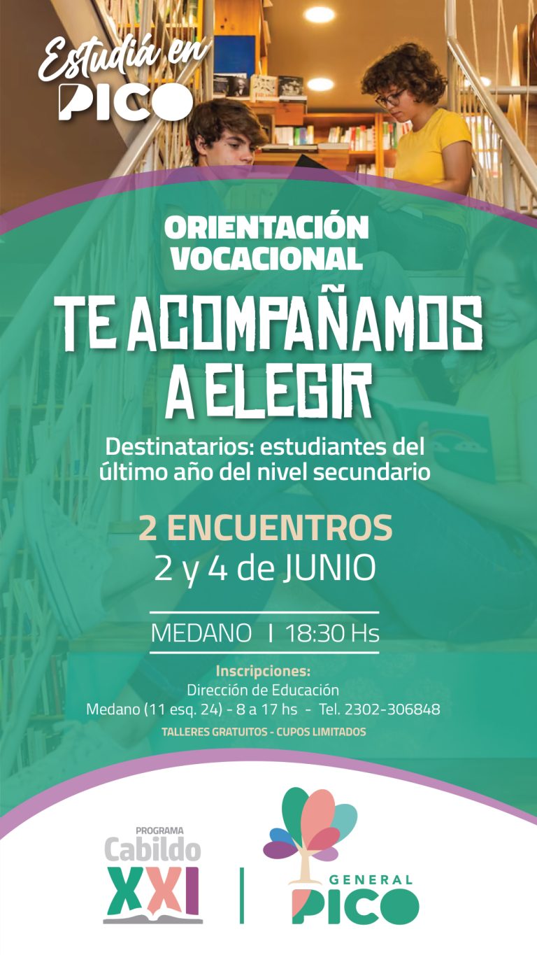General Pico: Abren la inscripción para un taller gratuito de orientación vocacional para estudiantes secundarios