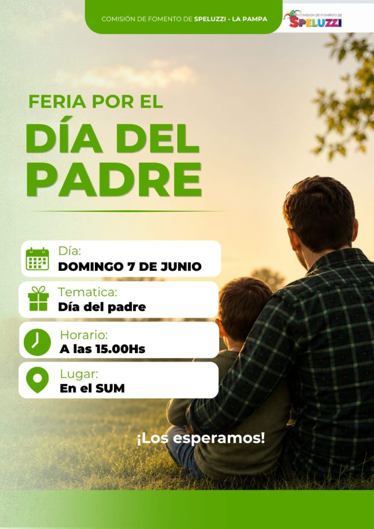 Speluzzi se prepara para celebrar con una feria por el Día del Padre