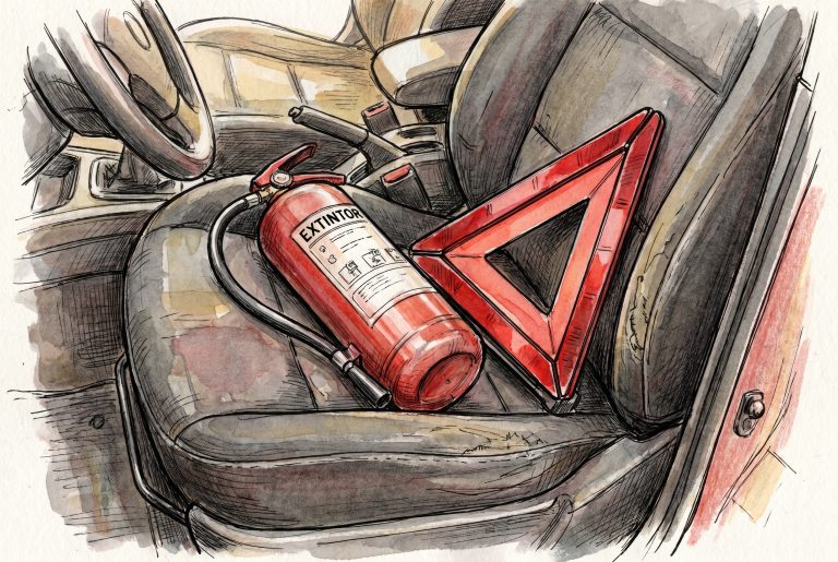 Elementos de seguridad vial: Qué es realmente obligatorio y qué no para circular (Imagen ilustrativa IA - infopico.com)