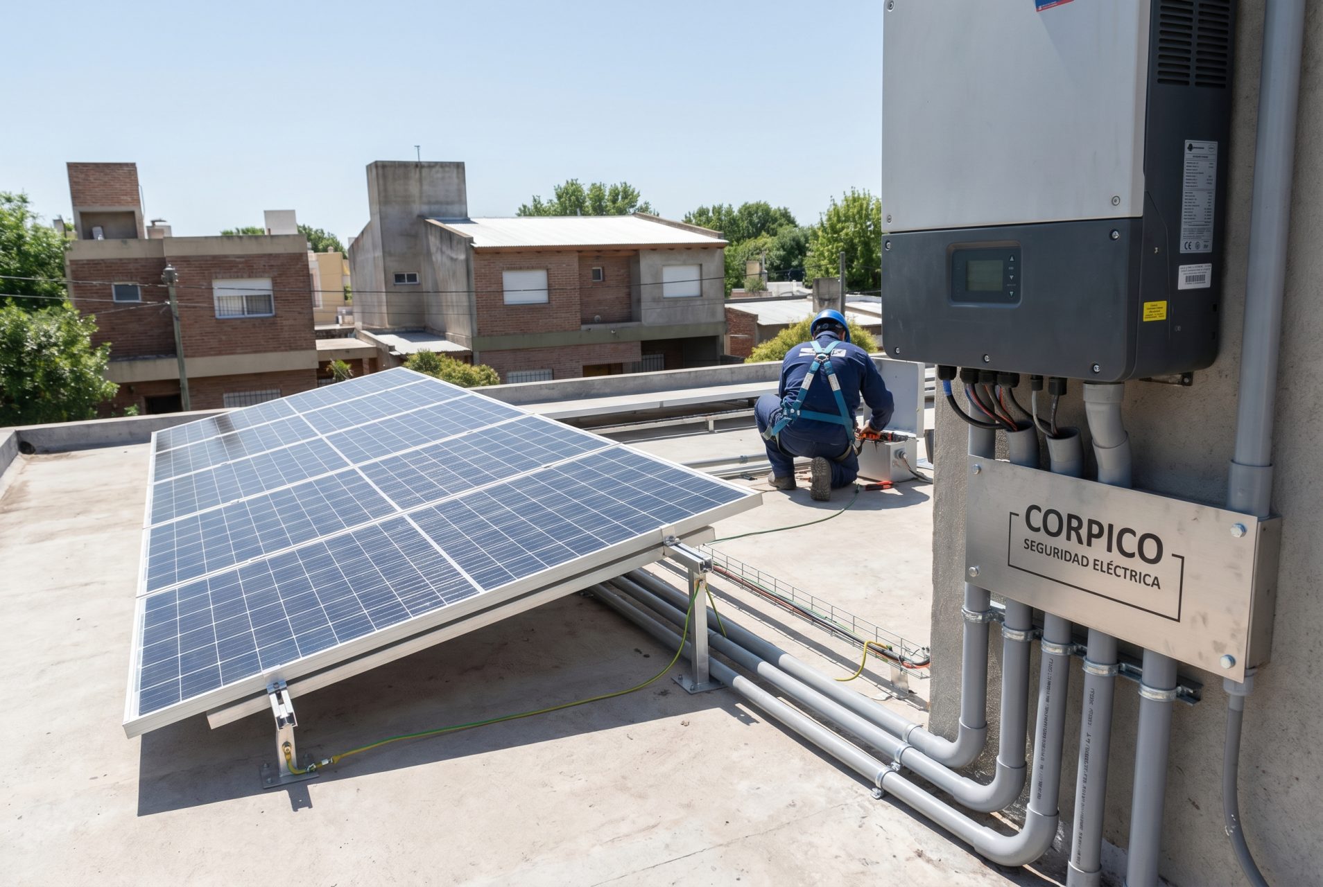 Corpico informó los requisitos para conectar sistemas de energía solar a la red eléctrica