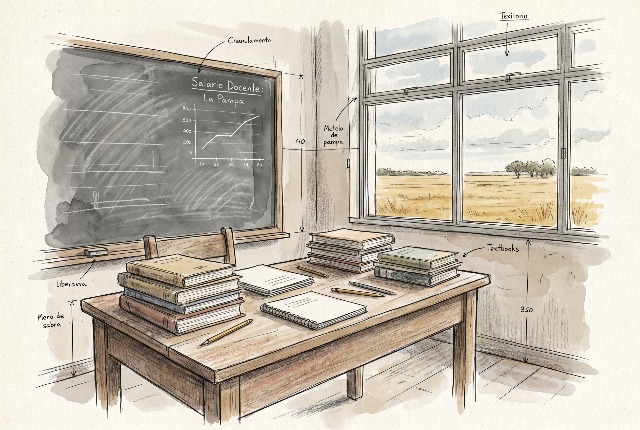 La Pampa: un informe nacional la ubica con el sueldo básico docente más alto del país (Imagen ilustrativa IA - infopico.com)