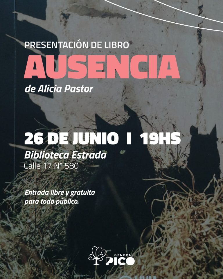 La escritora Alicia Pastor presentará su libro “Ausencia” en General Pico