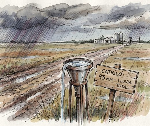 Datos de precipitaciones en La Pampa: Catriló lideró los registros con 93 milímetros (Imagen ilustrativa IA - infopico.com)