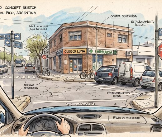 Ochavas y visibilidad: las contradicciones del propio municipio en seguridad vial (Imagen ilustrativa IA - infopico.com)