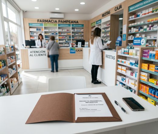 Ingresos Brutos en La Pampa: fijan en 3% la alícuota para grandes contribuyentes de salud, farmacias y ópticas (Imagen ilustrativa IA - infopico.com)