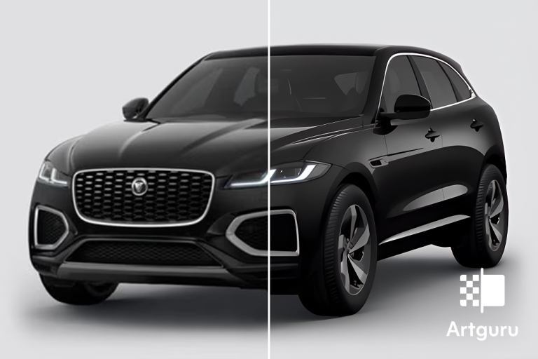 Usa un mejorador de fotos para mejorar fotos de coches en anuncios y escaparates