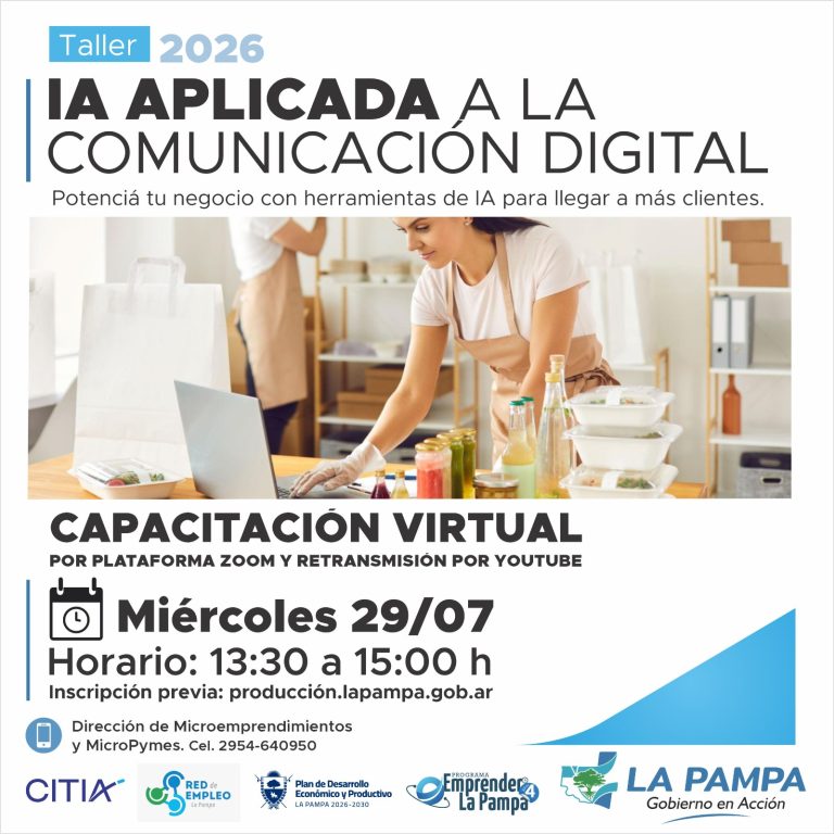 La Pampa impulsa la transformación digital con un taller de Inteligencia Artificial para emprendedores
