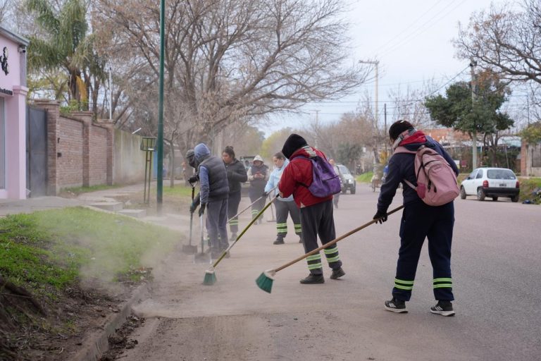 El municipio realizó un operativo integral de limpieza en el barrio Carlos Berg