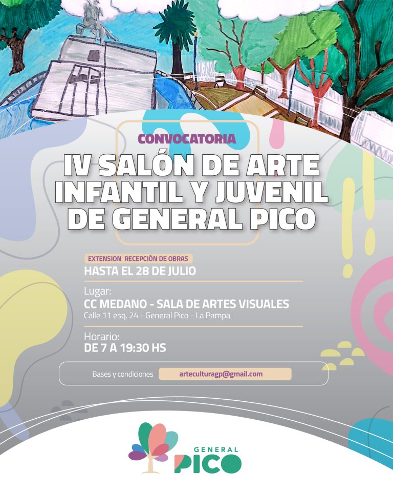 Extienden la convocatoria para el IV Salón de Arte Infantil y Juvenil de General Pico