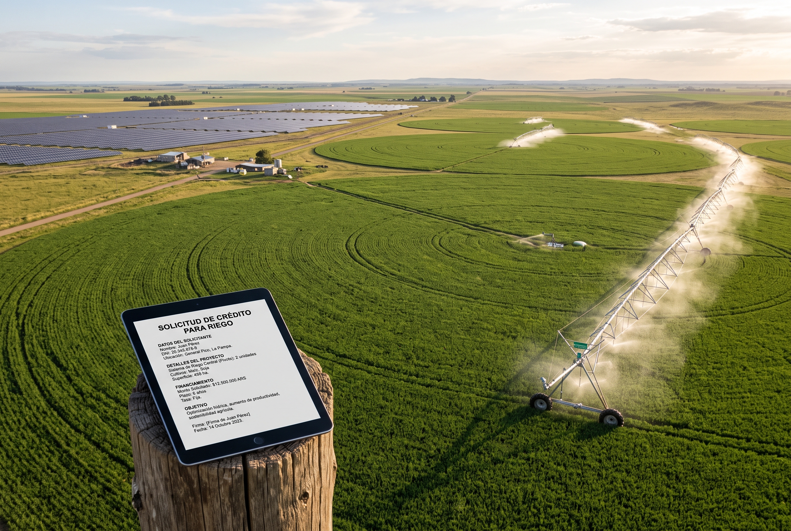 Lanzan créditos de hasta $500 millones para productores de áreas bajo riego (Imagen ilustrativa IA - infopico.com)