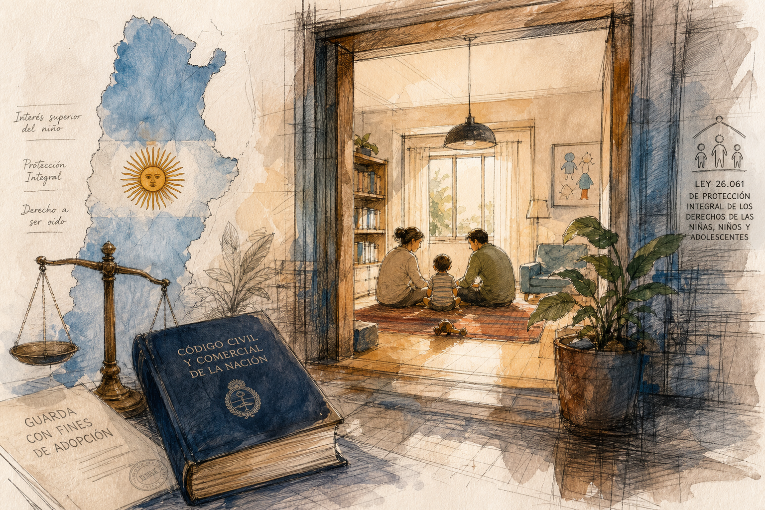 Tras un caso de público conocimiento, el Gobierno aclaró el marco legal para la adopción y las familias de contención (Imagen ilustrativa IA - infopico.com)