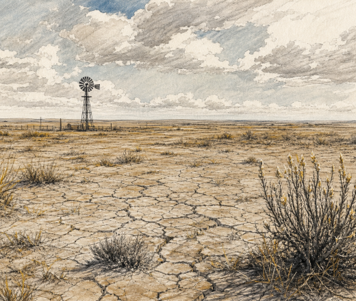 Declaran la emergencia y desastre agropecuario por sequía en cuatro departamentos pampeanos (Imagen ilustrativa IA - infopico.com)