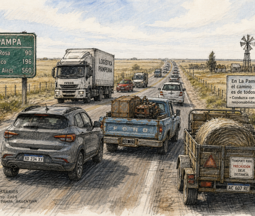 La Pampa cuenta con un parque automotor de aproximadamente 200.000 vehículos registrados (Imagen ilustrativa IA - infopico.com)