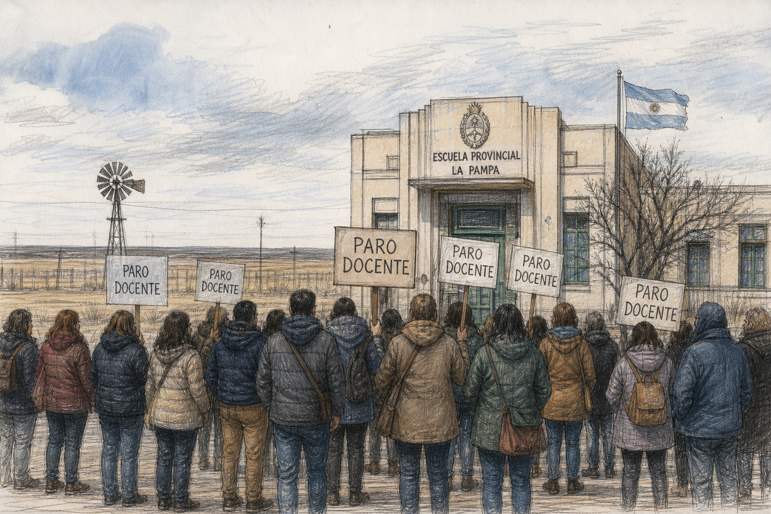 Paro nacional docente el lunes 3 de junio: UTELPA adhiere a la medida de fuerza convocada por CETERA (Imagen ilustrativa IA - infopico.com)