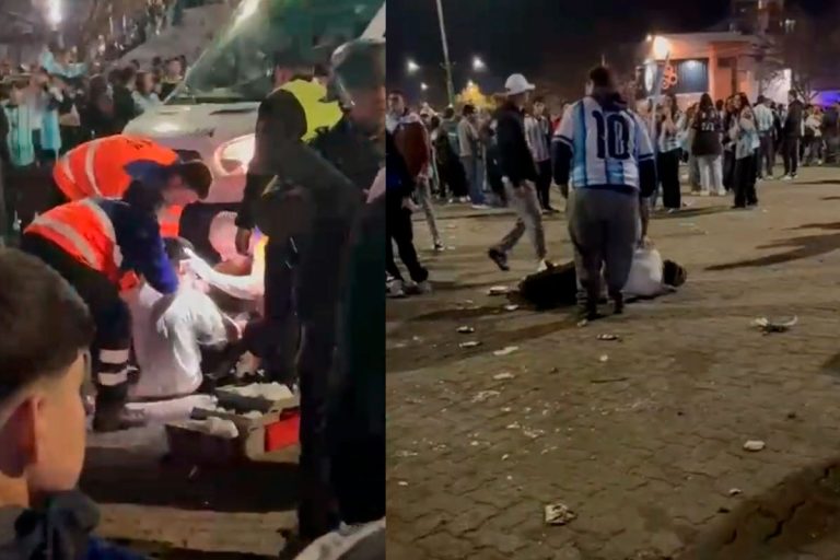 Festejos en Plaza San Martín terminaron con un joven en terapia intensiva: «Se encontraba totalmente exaltado con intenciones de continuar con la gresca»
