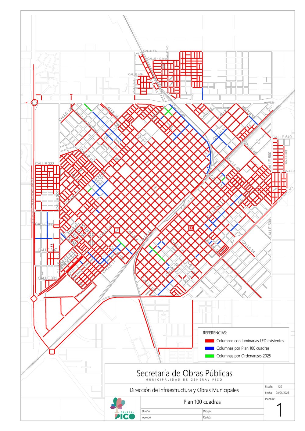 Plan 100 cuadras - Secretaría de Obras Públicas, Municipalidad de General Pico