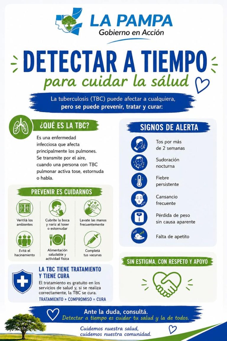 La Pampa: impulsan una campaña conjunta para prevenir y concientizar sobre la tuberculosis