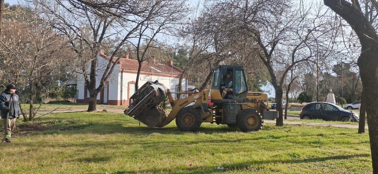 Intendente Alvear: Realizan una jornada integral de limpieza y mantenimiento en el sector de la Estación