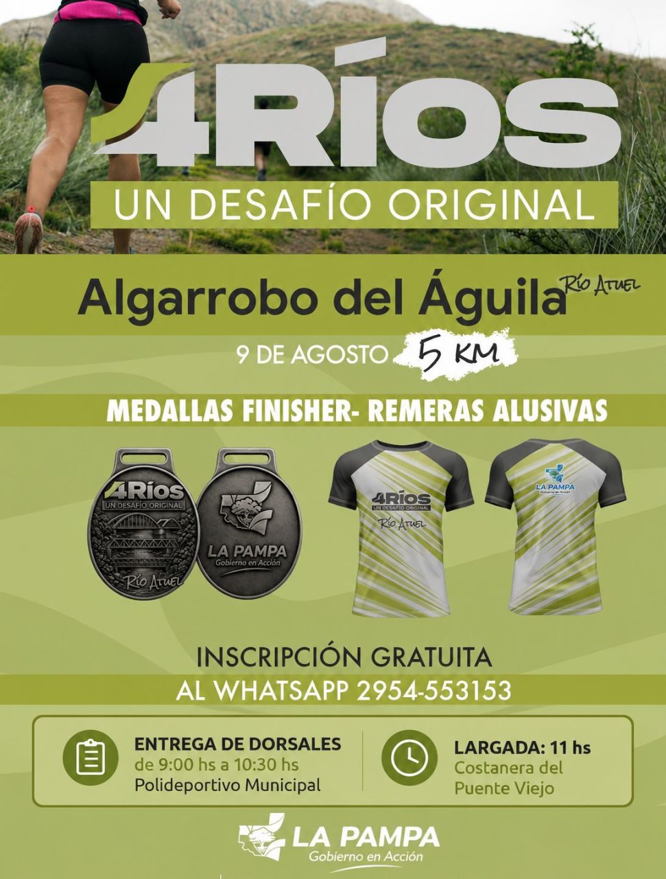 Con una carrera en el Atuel, La Pampa une deporte y el reclamo por sus ríos
