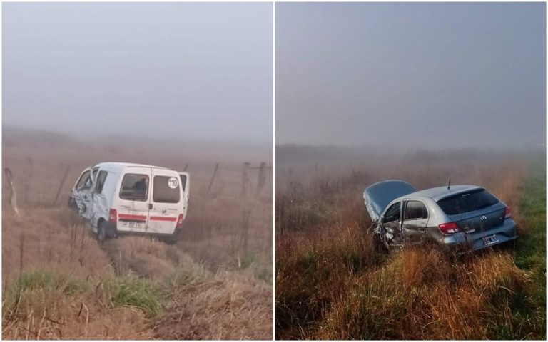 Accidente de tránsito sobre la Ruta Provincial 7: dos efectivos policiales y un conductor involucrados