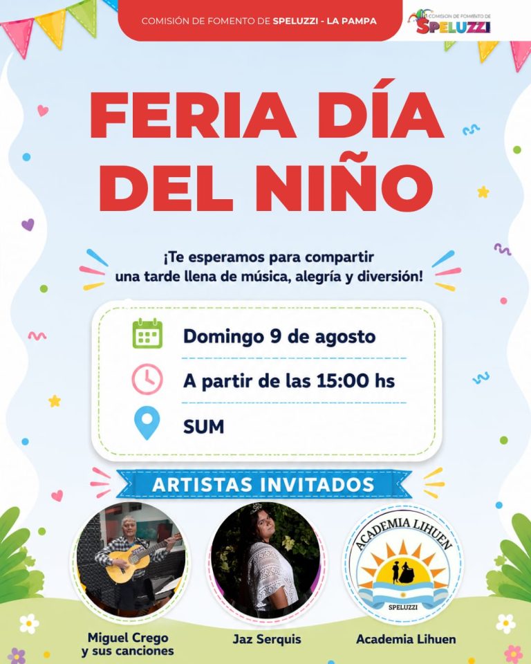 Speluzzi prepara una gran feria para celebrar el Día del Niño con música y shows en vivo
