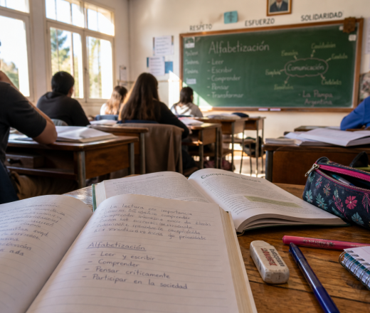 Balance escolar positivo en La Pampa: avances en alfabetización y estudiantes valoran la restricción del celular (Imagen ilustrativa IA - infopico.com)