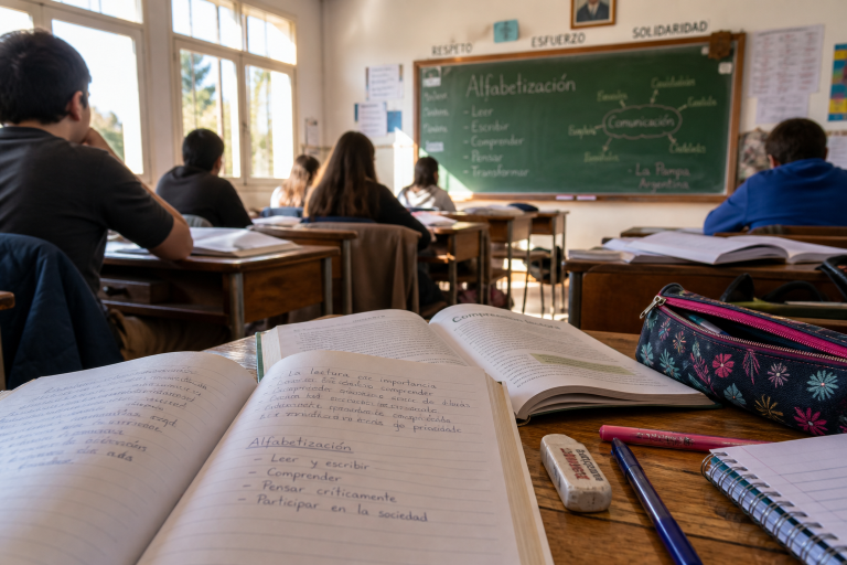 Balance escolar positivo en La Pampa: avances en alfabetización y estudiantes valoran la restricción del celular