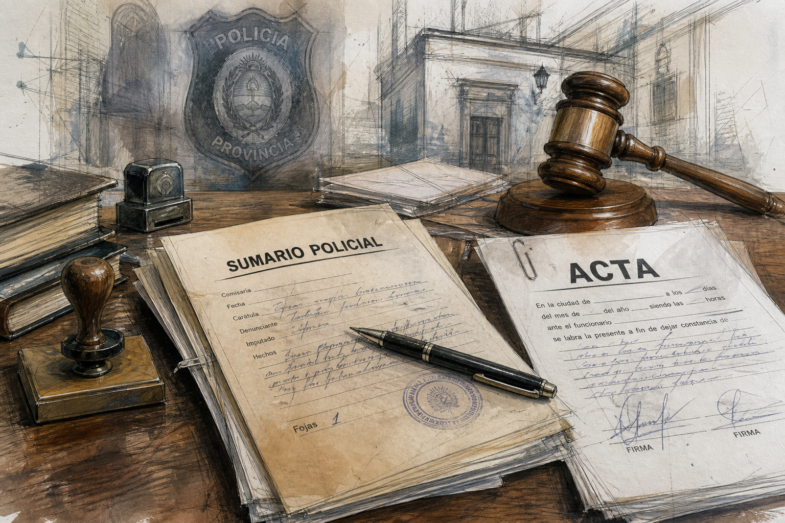 Condenan a un policía de La Pampa por falsificar firmas en dos sumarios (Imagen ilustrativa IA - infopico.com)