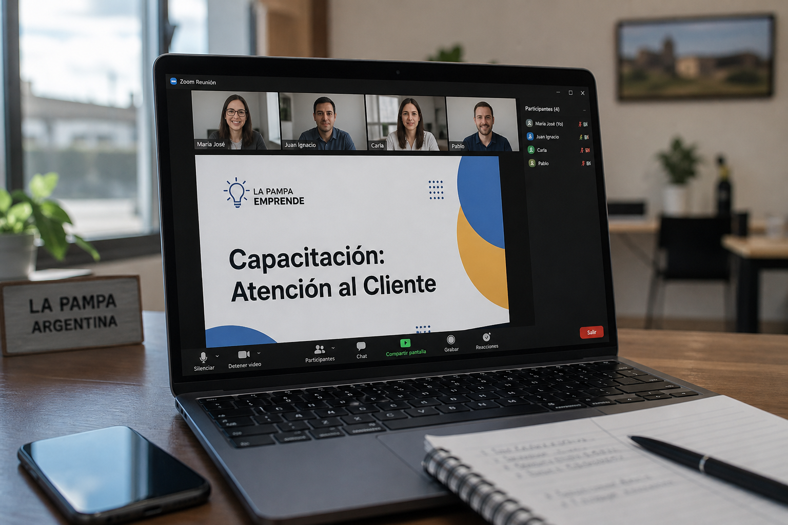 El Gobierno de La Pampa lanza una capacitación virtual para emprendedores sobre atención al cliente (Imagen ilustrativa IA - infopico.com)