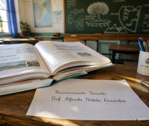 Lanzan la convocatoria para el reconocimiento a docentes "Prof. Alfredo Natalio Fernández" en La Pampa (Imagen ilustrativa IA - infopico.com)