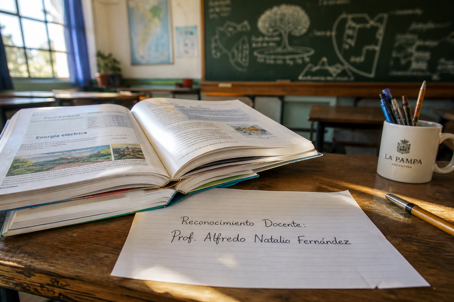 Lanzan la convocatoria para el reconocimiento a docentes "Prof. Alfredo Natalio Fernández" en La Pampa (Imagen ilustrativa IA - infopico.com)