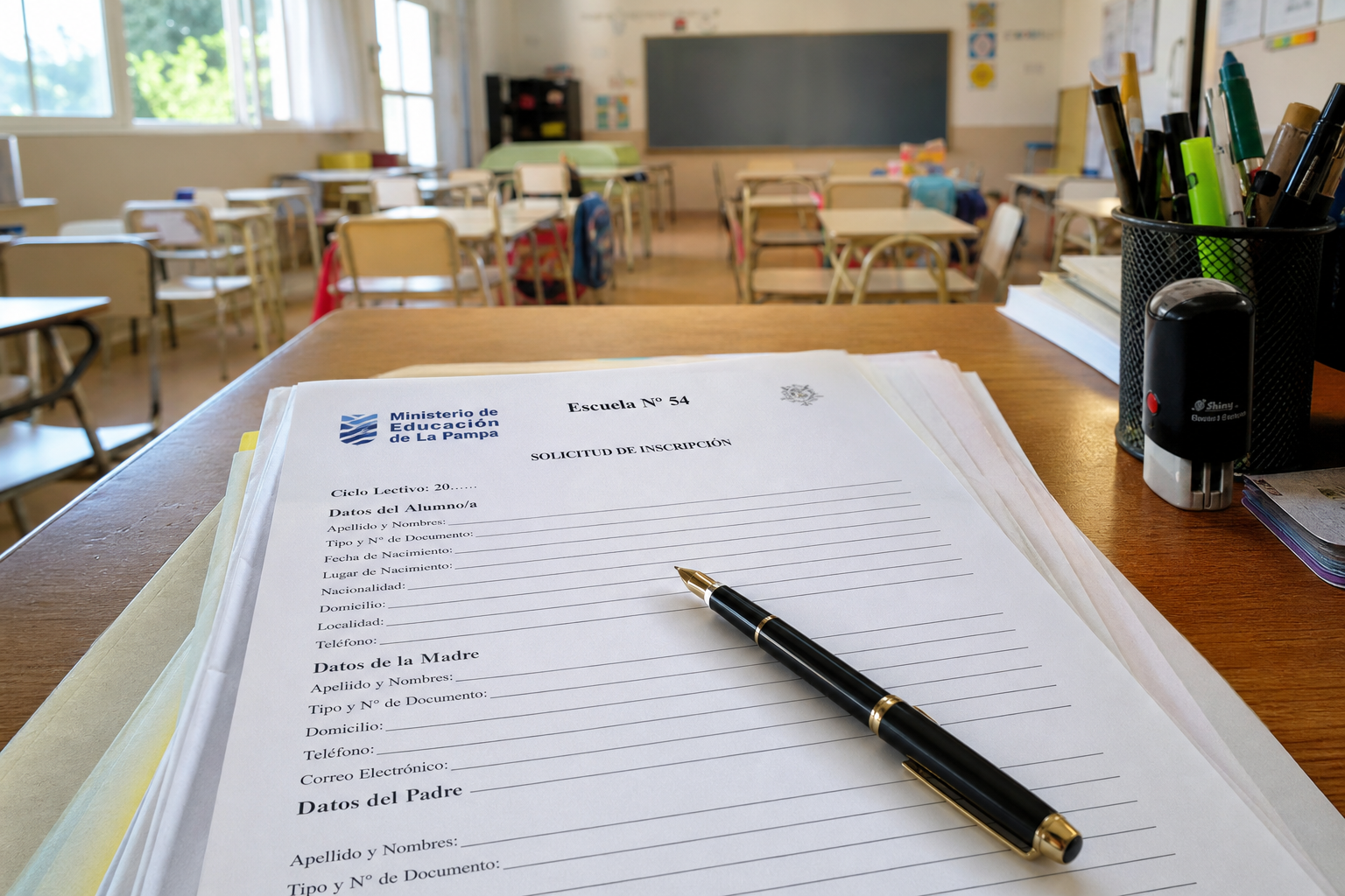 Abren la inscripción para un cargo de Maestro Secretario en una escuela de Trenel (Imagen ilustrativa IA - infopico.com)