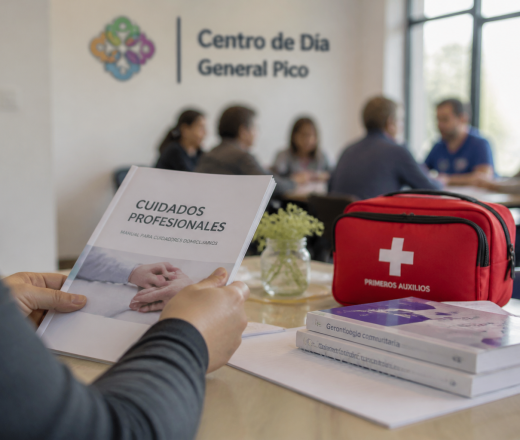 Fernanda Alonso impulsa la profesionalización del cuidado de niños y adultos mayores en General Pico (Imagen ilustrativa IA - infopico.com)